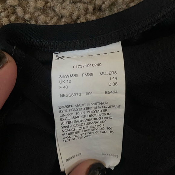 Nike Swim Women's Hydrastrong Fastback One Piece Black size 8 uk size 40 - Picture 6 of 6